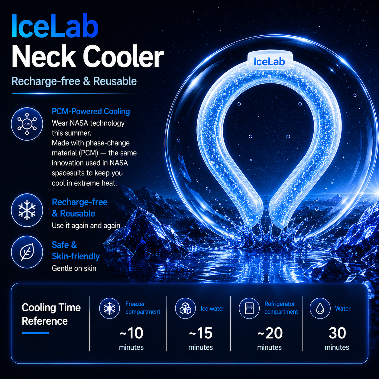 IceLab Neck Cooler — NASA-Grade PCM