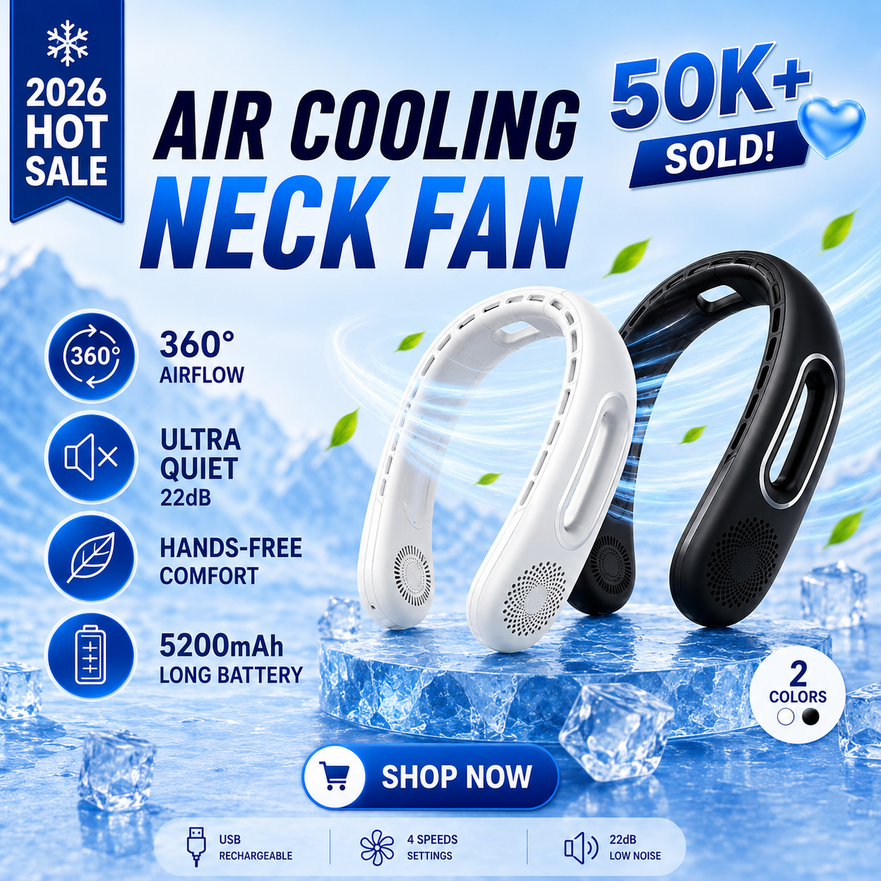 Air Cooling Neck Fan