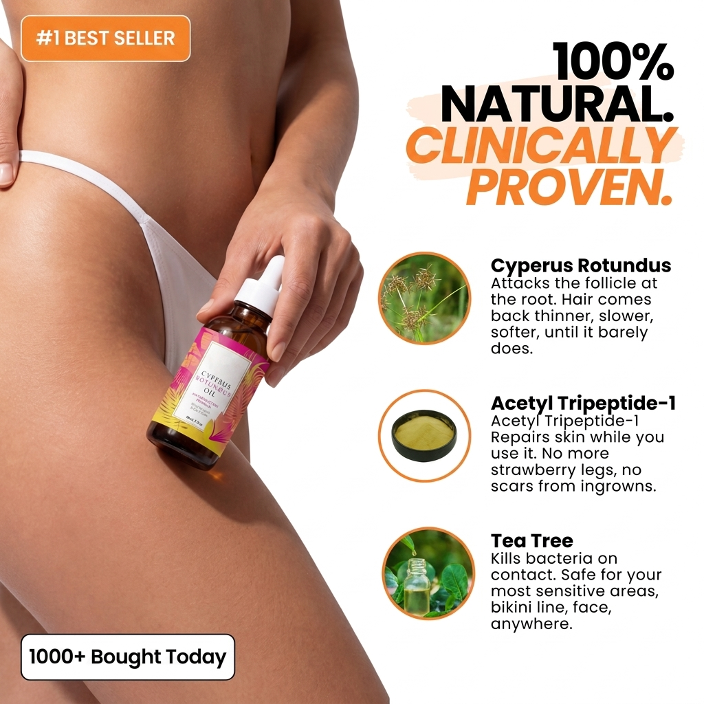 Cyperus Rotundus Oil Hair Reduction Oil – Smooth, Hair-Free Skin